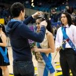 Alex yee | Staff PhotographerSenior students Jacky So and our very own New U photographer Scott Roeder are crowned Homecoming Queen and King during the UCI vs. Cal State Northridge basketball game on Sat. Feb. 27.