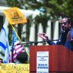 chris sinclair | Staff Photographer Malik Ali delivers a controversial message supporting terrorist organizations to liberate Palestine.